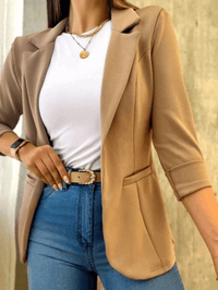 Marilyn | Damen Blazer Elegant | Grün in Khaki
