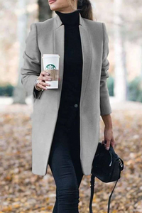 Vivi | Damen Elegant Blazer | Lange in Grau