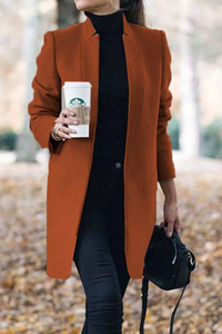 Vivi | Damen Elegant Blazer | Lange in Karamell