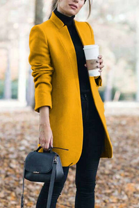 Vivi | Damen Elegant Blazer | Lange in Gelb