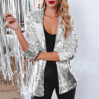 Rogelyn | Damen Blazer Elegant | Schwarz in Silber