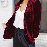 Sydney | Damen Elegant Blazer | Schwarz in Bordeaux