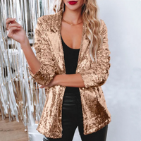 Rogelyn | Damen Blazer Elegant | Schwarz in Gold
