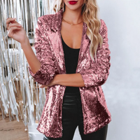Rogelyn | Damen Blazer Elegant | Schwarz in Rosa