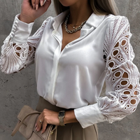 Isolde | Damen Elegant Bluse | Langarm in Weiß