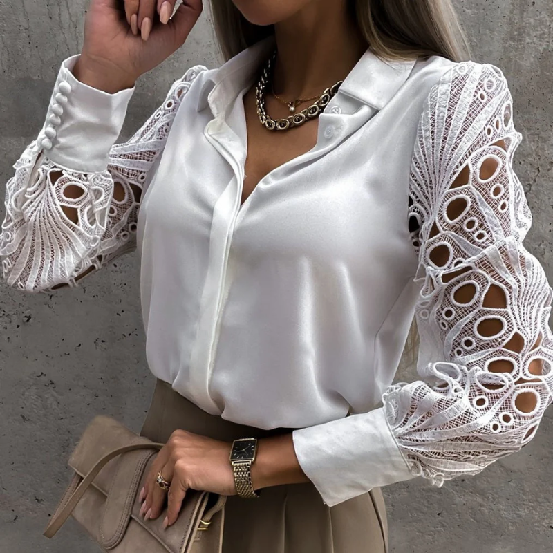 Isolde | Damen Elegant Bluse | Langarm