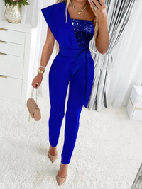 Anke | Damen Elegant Jumpsuit | Festlich in Blau