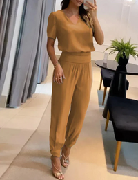Margarete | Damen Elegant Jumpsuit | Overall in Braun