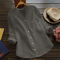Florentina | Damen Langarm Bluse | Elegant in Grau