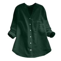 Florentina | Damen Langarm Bluse | Elegant in Grün