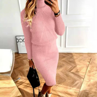 Maya | Damen Elegant Kleid | strickkleid in Rosa