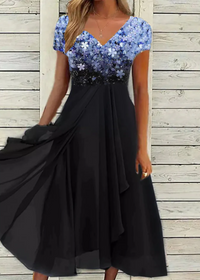 Dilara | Damen Elegant Abendkleid | Midi in Blau