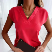 Kira | Damen Elegant Oberteil | Modern in Rot