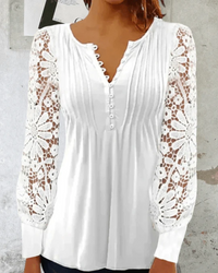 Paulina | Damen Elegant Oberteil | Schicken in Weiß