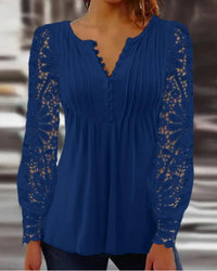 Paulina | Damen Elegant Oberteil | Schicken in Marineblau