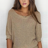 Ebba | Damen Elegant Strickpullover | Ausgefallene in Khaki
