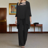 Liane | Damen Elegant Zweiteiler Set | Outfit in Schwarz