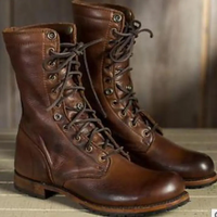 Gianne | Damen Braun Stiefel | Flach in Dunkelbraun
