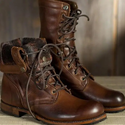 Gianne | Damen Braun Stiefel | Flach