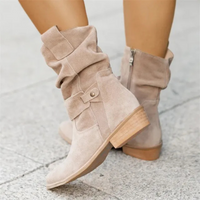 Delilah | Damen Elegant Stiefel | Schwarz in Beige