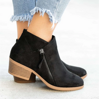 Amethyst | Damen Elegant Stiefeletten |  Schwarz in Schwarz