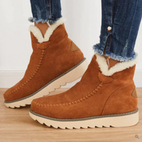 Aloisa | Damen Gefütterte Stiefeletten | Winterstiefel in Braun