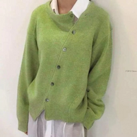 Sabrina | Damen Elegant Strickjacke | Kurze in Grün