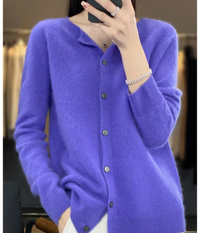 Imke | Damen Elegant Strickjacke | Leichte in Dunkelblau