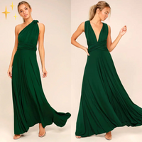 Odilia | Damen Elegant Wickelkleid | Abendkleid in Grün