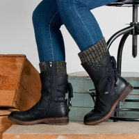 Leslie | Damen Wasserdichte Winterstiefel | Boots in Schwarz