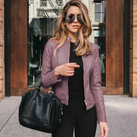 Yasmin | Damen Elegante Jacke | Kurze Mantel in Lila