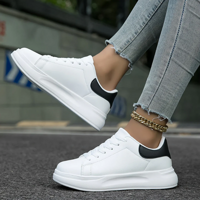 Damen elegante lässige Sneaker | Weiß