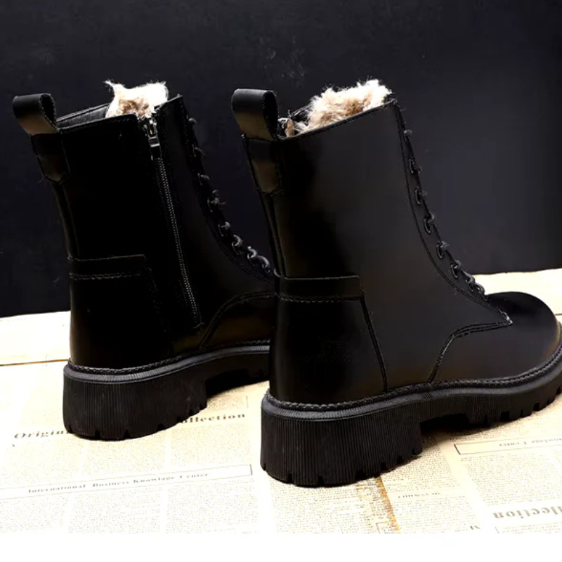 Damen elegante schwarze Stiefel | Wasserdichte