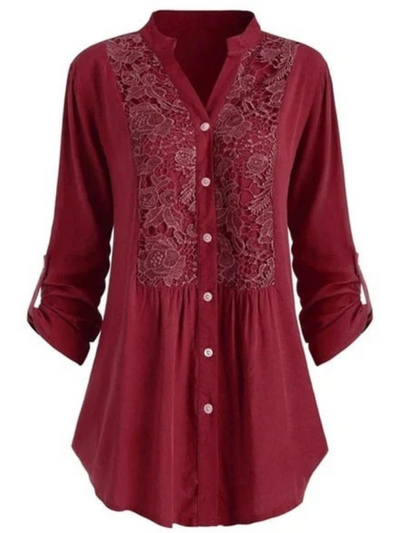 Damen elegante Sommerbluse | Langarm