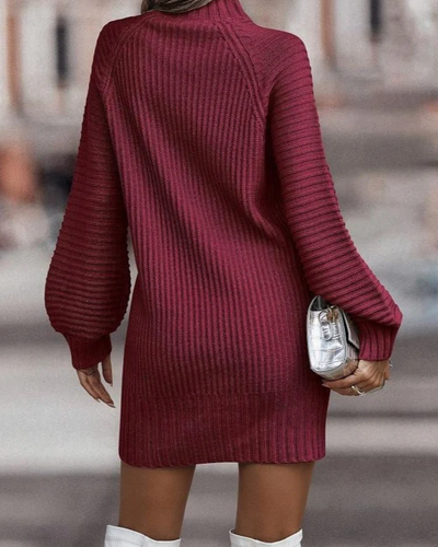 Alwine | Damen Elegant Strickkleid | Mini