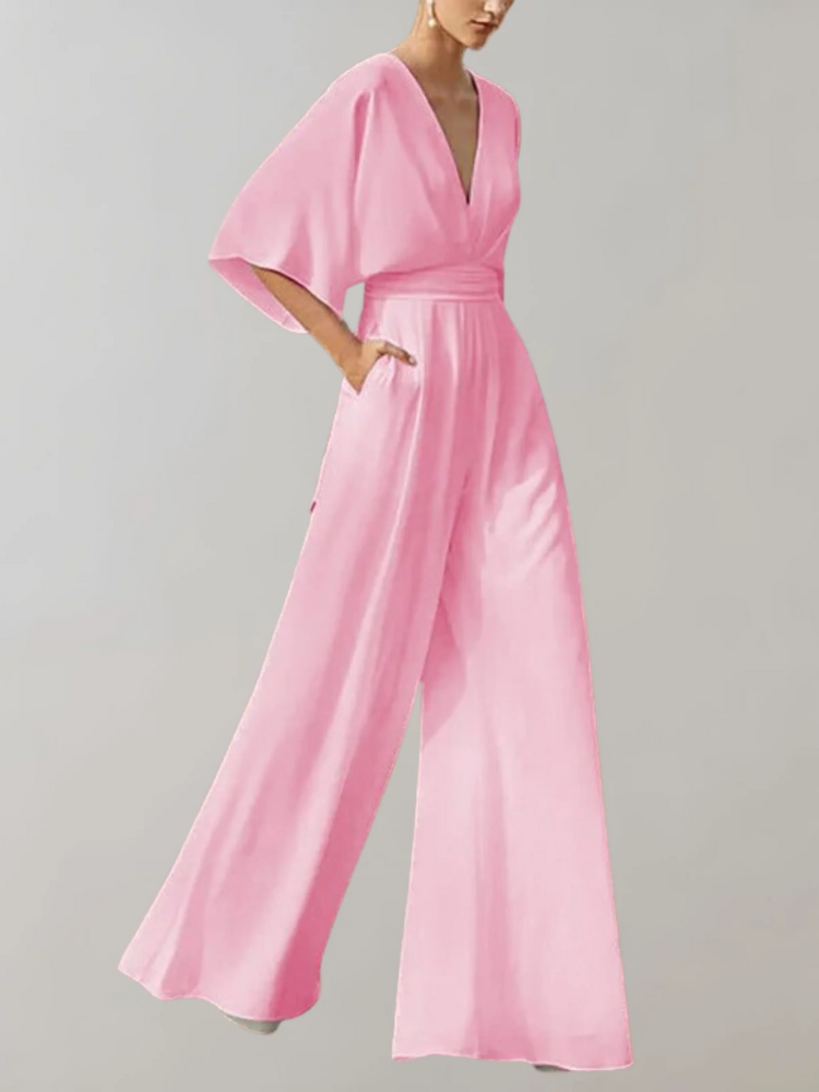 Damen eleganter Jumpsuit mit weitem Bein | Hochzeitsgäste