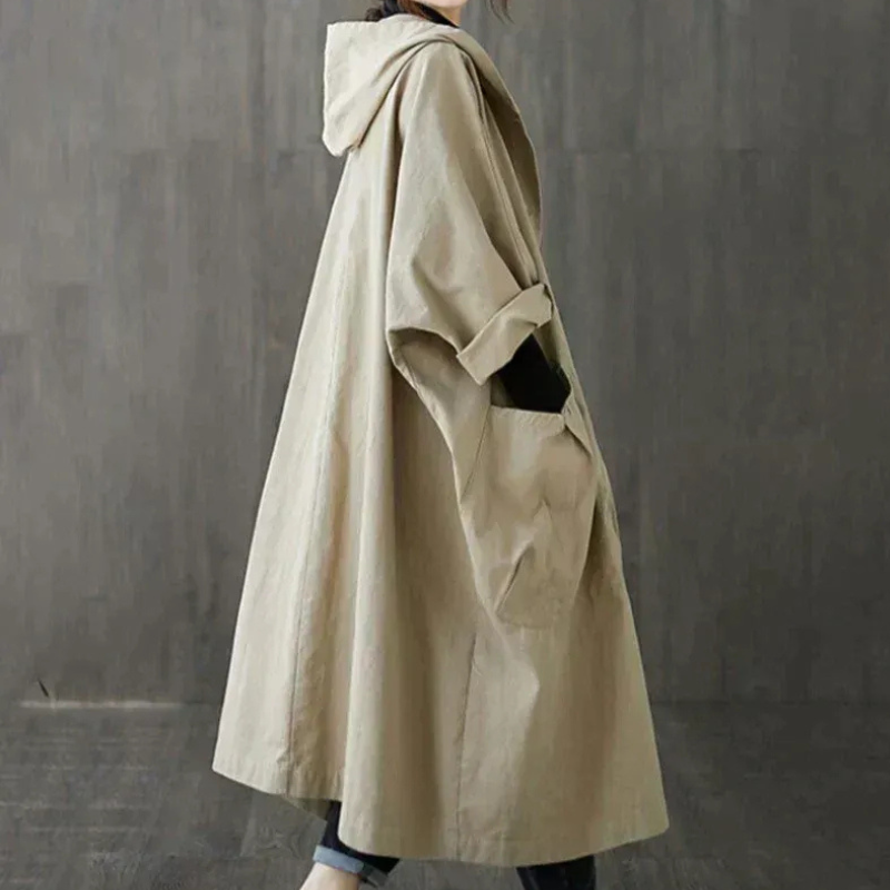 Damen eleganter weiter Trenchcoat | Wasserdichte