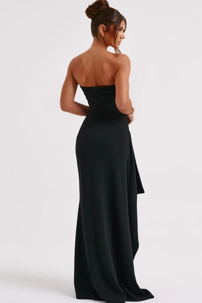 Damen elegantes Abendkleid mit hohem Beinschlitz | Maxi