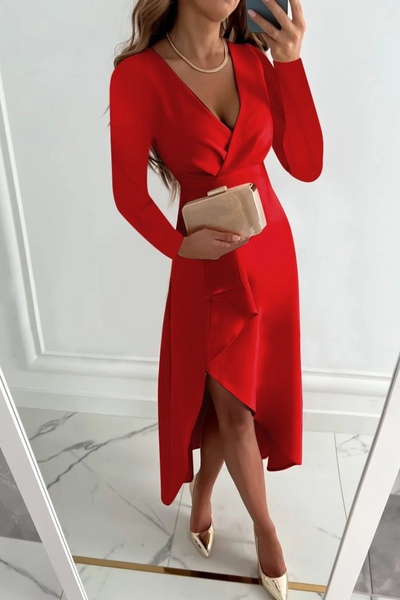 Damen elegantes Bürokleid | Midi