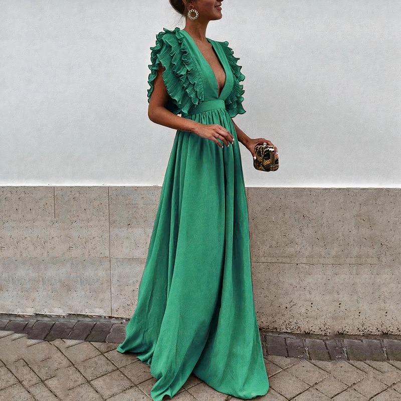 Damen elegantes Kleid für Hochzeitsgäste | Maxi