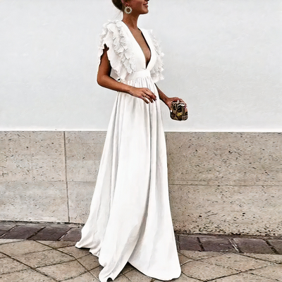 Damen elegantes Kleid für Hochzeitsgäste | Maxi