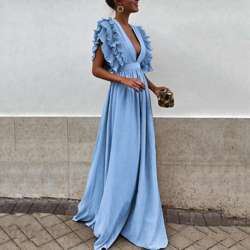 Damen elegantes Kleid für Hochzeitsgäste | Maxi