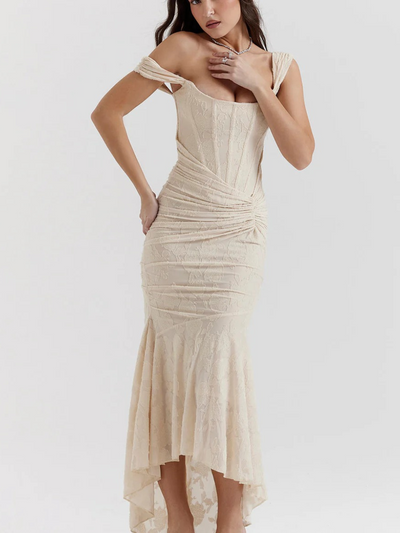 Damen elegantes Korsett-Abendkleid | Maxi