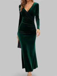 Damen elegantes langes Abendkleid | Maxi in Grün
