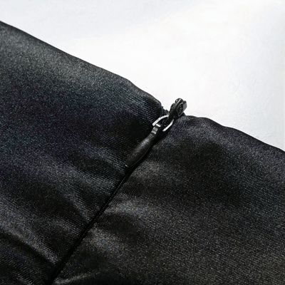 Damen elegantes schwarz-weißes Abendkleid | Maxi