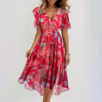 Lotte | Damen Elegant Midikleid | Wickelkleid in Rosa