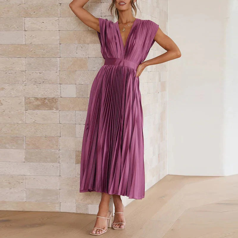 Damen elegantes Vintage-Cocktailkleid | Midi