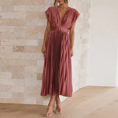 Damen elegantes Vintage-Cocktailkleid | Midi