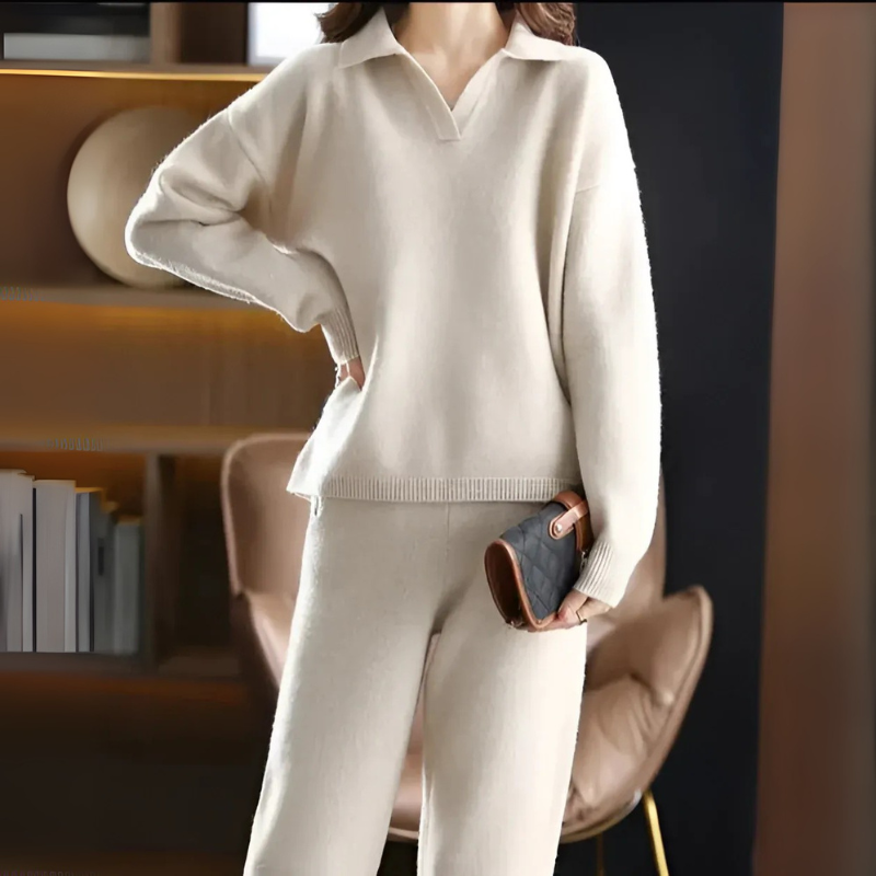 Damen elegantes warmes Loungewear-Set | Modern