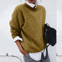 Wera | Damen Ausgefallene Strickpullover | Sweater in Khaki